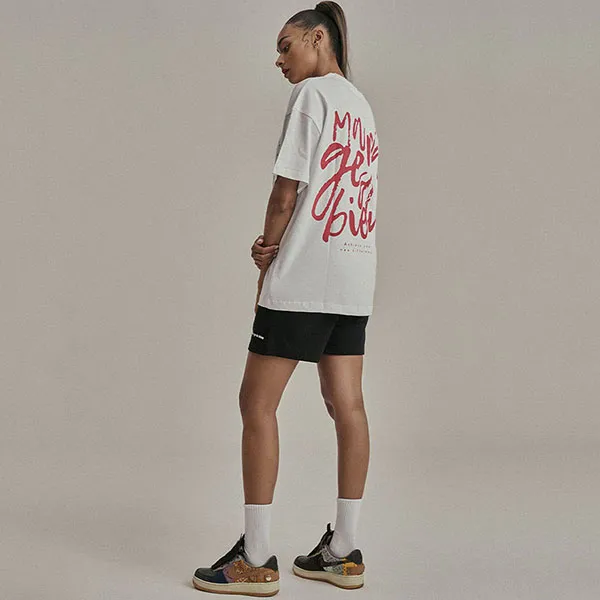 Áo Phông Mariagedebien MGDB White Tshirt Màu Trắng Logo Đỏ