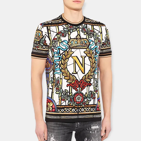 Áo Phông Nam Dolce & Gabbana D&G Napoleon T-Shirt G8KC0T FI710 Phối Màu Size 48 - Thời trang - Vua Hàng Hiệu