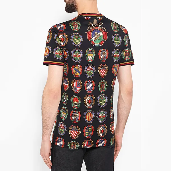 Áo Phông Nam Dolce & Gabbana D&G T-Shirt G8KC0T HH77N Hoạ Tiết Phối Màu Size 50 - Thời trang - Vua Hàng Hiệu