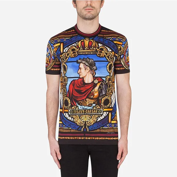 Áo Phông Nam Dolce & Gabbana D&G T-Shirt G8KD0T FI7QC Phối Màu Size 50