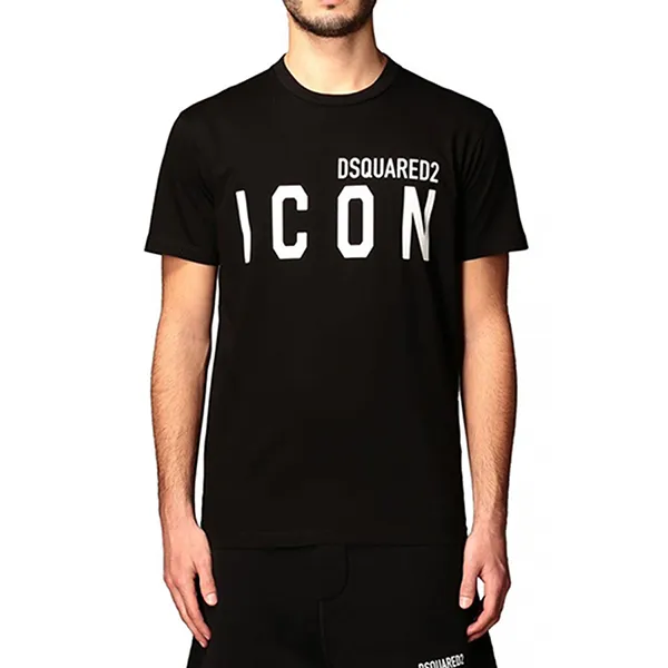 Áo Phông Nam Dsquared2 Icon T-Shirt S79GC0003 Màu Đen Size XS