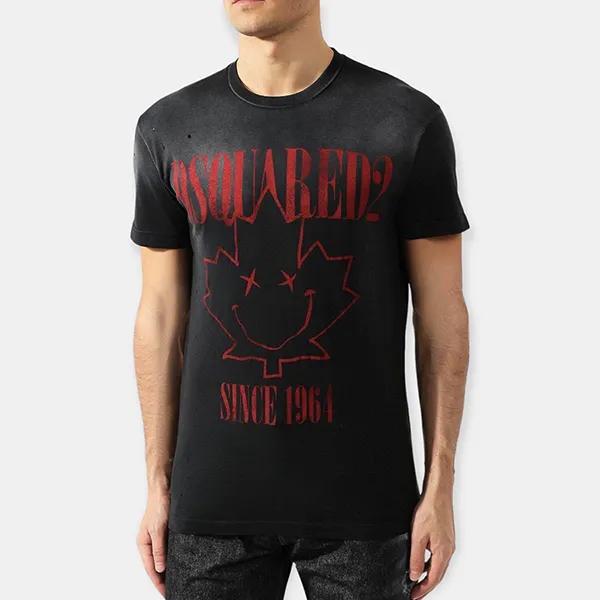 Áo Phông Nam Dsquared2 Logo T-Shirt S71GD0830 Màu Đen Size 46