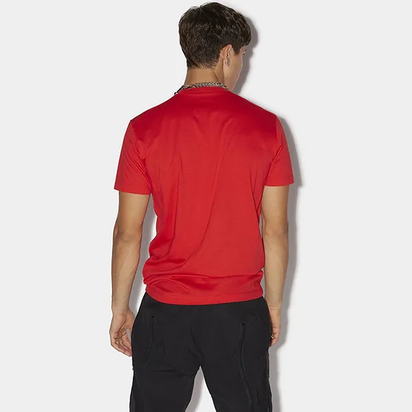 Áo Phông Nam Dsquared2 Spray Cool T-Shirt S79GC0039S23009312 Màu Đỏ Size 48 - Thời trang - Vua Hàng Hiệu