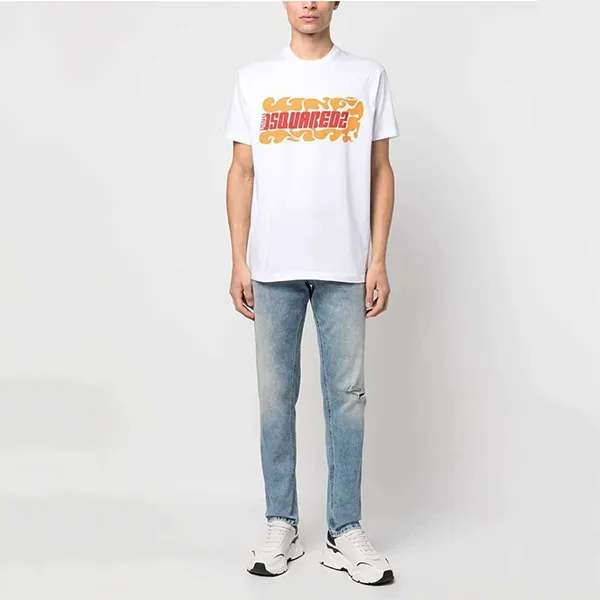Áo Phông Nam Dsquared2 T-Shirt S74GD1083S23009100 Màu Trắng Size S