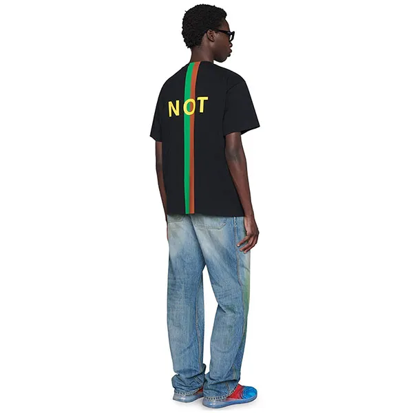 Áo Phông Nam Gucci Fake Not Printed Tshirt Màu Đen Size XS - Thời trang - Vua Hàng Hiệu