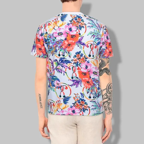Áo Phông Nam Moschino Floral Print T-Shirt 12637018PA Màu Trắng Họa Tiết Size 44 - Thời trang - Vua Hàng Hiệu