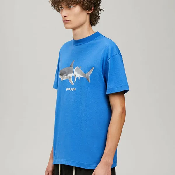 Áo Phông Nam Palm Angles Shark Tshirt Màu Xanh Blue - Thời trang - Vua Hàng Hiệu