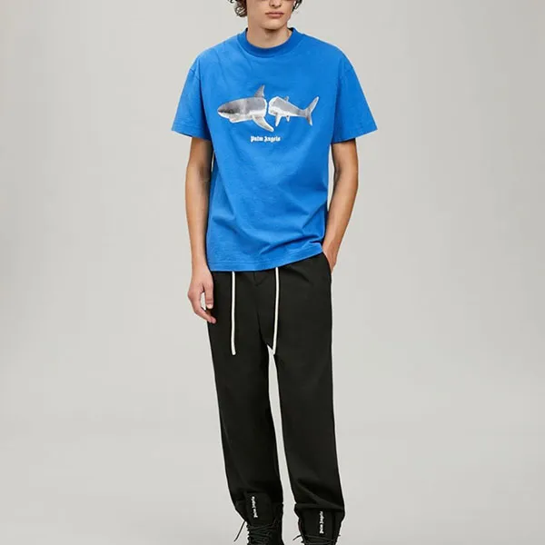 Áo Phông Nam Palm Angles Shark Tshirt Màu Xanh Blue - Thời trang - Vua Hàng Hiệu
