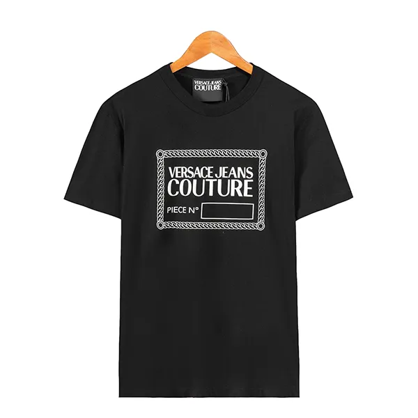 Áo Phông Nam Versace Jeans Couture Logo T-Shirt 73GAHT11 CJ00T 899 Màu Đen Size L