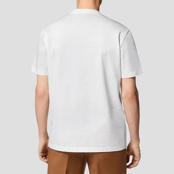 Áo Phông Nam Versace White Barocco Logo Printed Tshirt 1006974 1A04949 Màu Trắng