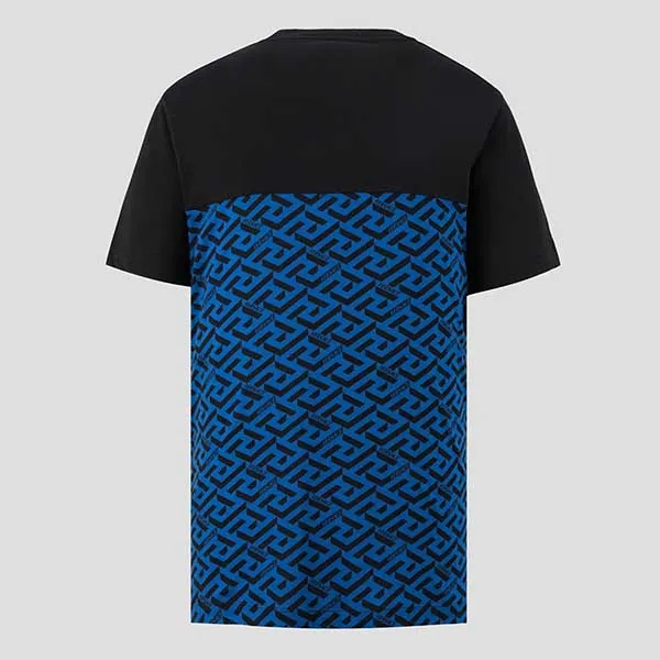 Áo Phông Nam Versace With La Greca Pattern Printed Tshirt 1008327 1A05962 Màu Xanh Đen - Thời trang - Vua Hàng Hiệu