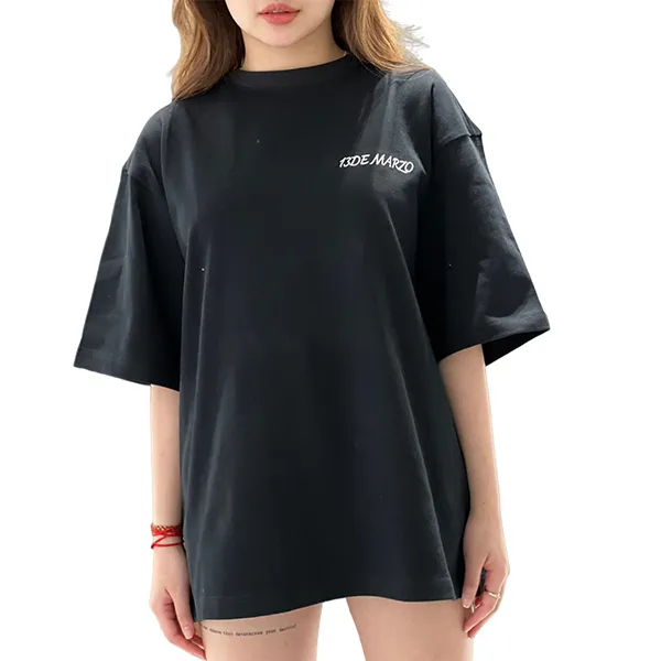 Áo Phông Nữ 13 De Marzo Black With Bear Original Luminous Tshirt FR0591 00101 Màu Đen