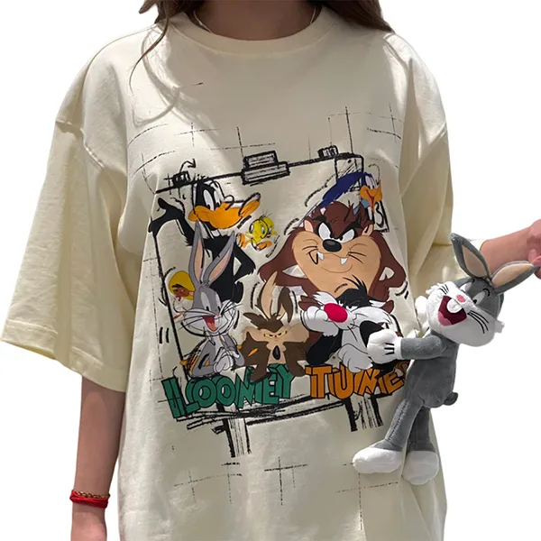 Áo Phông Nữ 13 De Marzo Cartoon Frame Printed In Beige Tshirt FR0597 01101 Màu Be