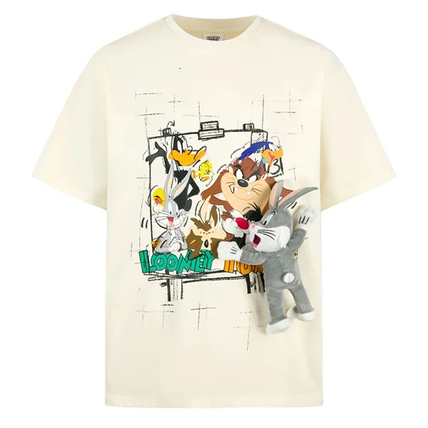 Áo Phông Nữ 13 De Marzo Cartoon Frame Printed In Beige Tshirt FR0597 01101 Màu Be