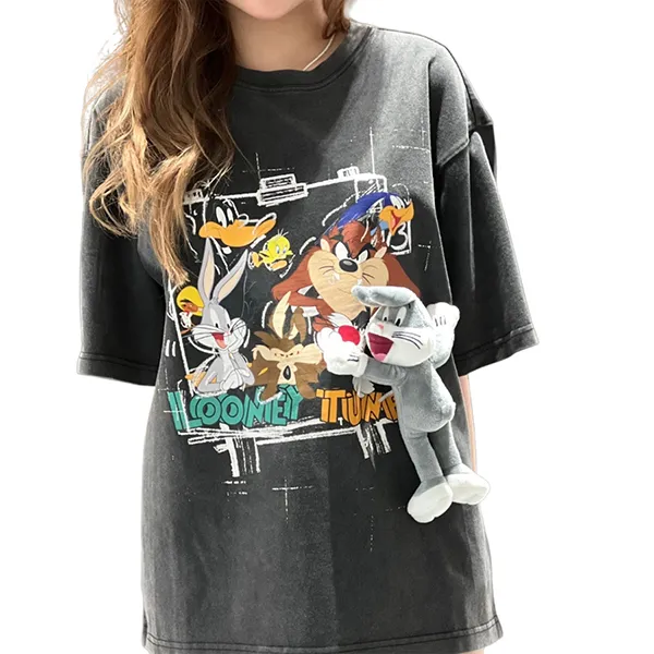 Áo Phông Nữ 13 De Marzo Cartoon Frame Printed In Black Tshirt FR0597 00101 Màu Đen Size S - Thời trang - Vua Hàng Hiệu