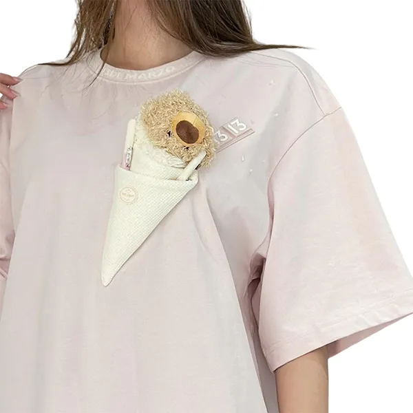 Áo Phông Nữ 13 De Marzo Ice-Cream In Pink Beryl Tshirt FR0582 00501 Màu Hồng Nhạt