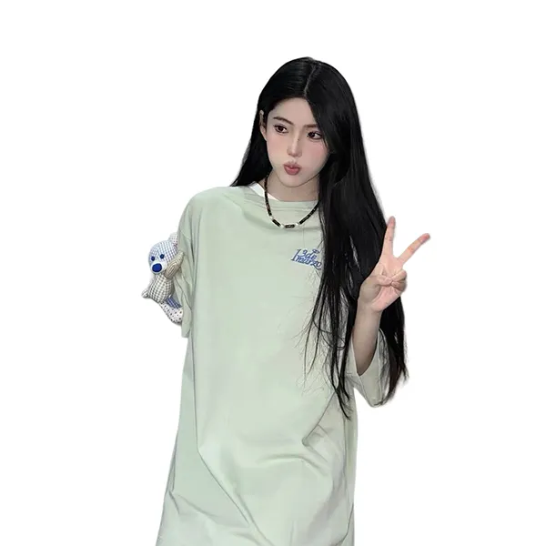 Áo Phông Nữ 13 De Marzo Malposition Collar In Mint Green Tshirt FR0389 23101 Màu Xanh Mint