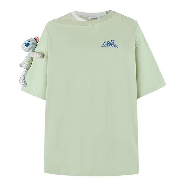 Áo Phông Nữ 13 De Marzo Malposition Collar In Mint Green Tshirt FR0389 23101 Màu Xanh Mint