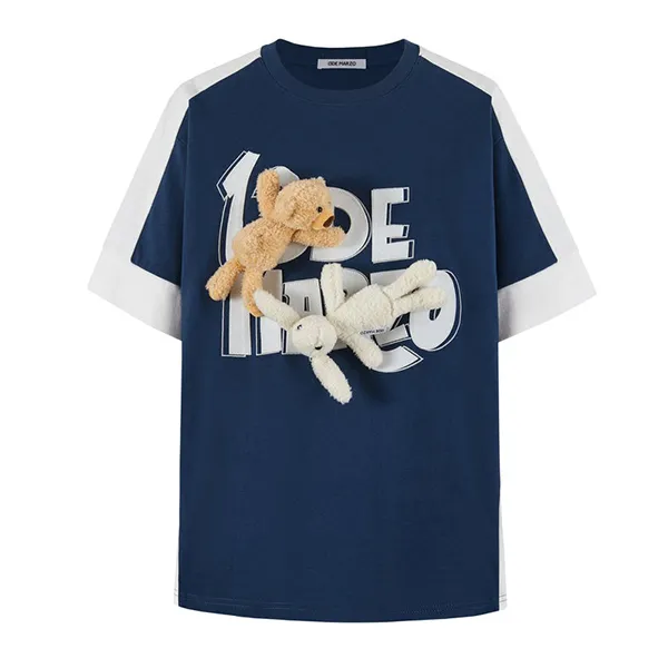 Áo Phông Nữ 13 De Marzo Doozoo Hook&Loop Logo Tshirt Màu Xanh Blue Size S