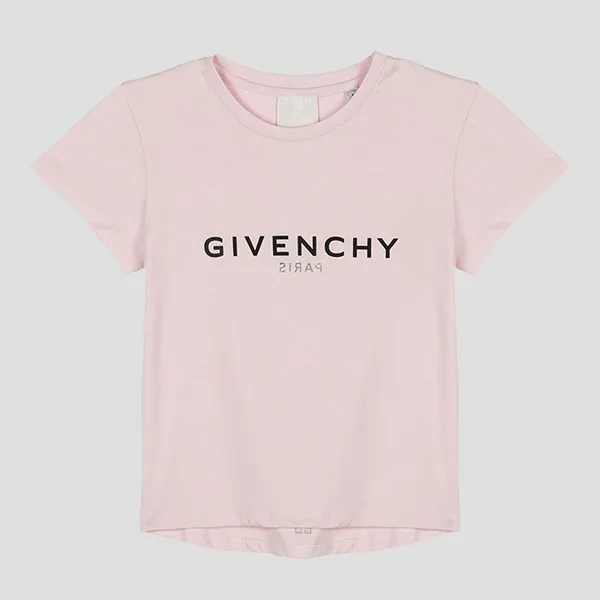Áo Phông Nữ Givenchy Paris Classic Pink Printed Tshirt H15329 44Z Màu Hồng Nhạt
