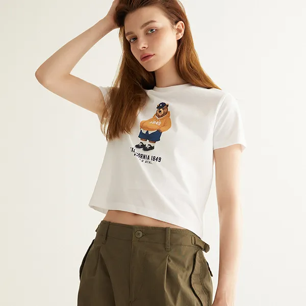 Áo Phông Nữ WHOAU Steve Photo Crop WHRPD2429F Tshirt Màu Trắng - Thời trang - Vua Hàng Hiệu