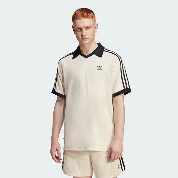 Áo Polo Adidas Waffle Classics Adicolor HA9311 Màu Be