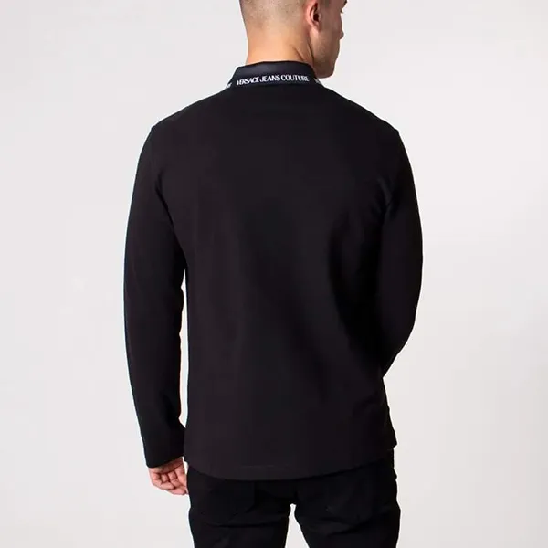 Áo Polo Dài Tay Nam Versace 73GAGT08 CJ01T 899 Màu Đen Size S