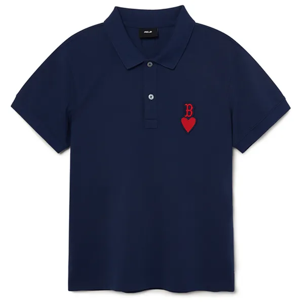 Áo Polo MLB Heart Small Logo Boston Red Sox 3APQH0133-43NYS Màu Xanh Navy