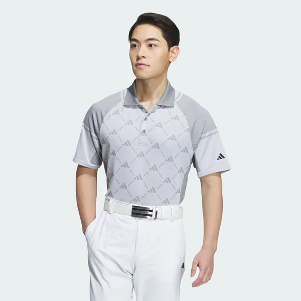 Áo Polo Nam Adidas Golf Primeknit Seamless Short Sleeve HZ6071 Màu Trắng Xám