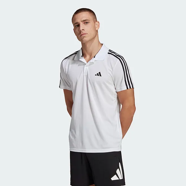 Áo Polo Nam Adidas Train Essentials Piqué 3-Stripes Training Shirt IB8109 Màu Trắng Size XL - 1