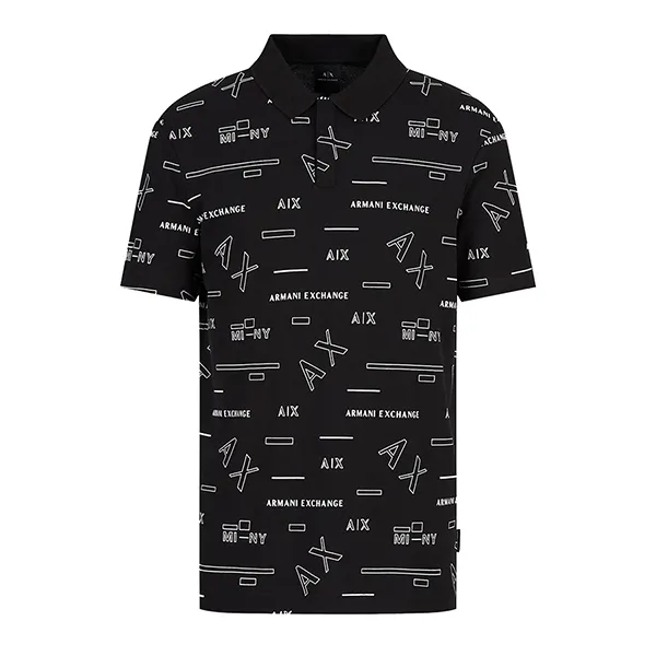 Áo Polo Nam Armani Exchange 6LZFAEZJ9ZZ122AP Màu Đen Size M - Thời trang - Vua Hàng Hiệu