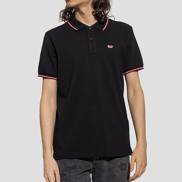 Áo Polo Nam Diesel Black With Red Logo A03838 0JMAD/9XX Màu Đen Size XS - Thời trang - Vua Hàng Hiệu