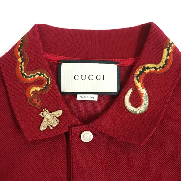 Áo Polo Nam Dolce & Gabbana D&G Coral Snake Embroidered Polo Shirt For Men Red Màu Đỏ - Thời trang - Vua Hàng Hiệu