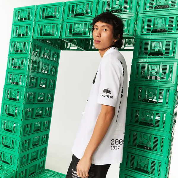 Áo Polo Nam Lacoste L!ve X Minecraft Loose Fit Organic Cotton Polo Shirt PH3816-51-001 Màu Trắng Size L - Thời trang - Vua Hàng Hiệu