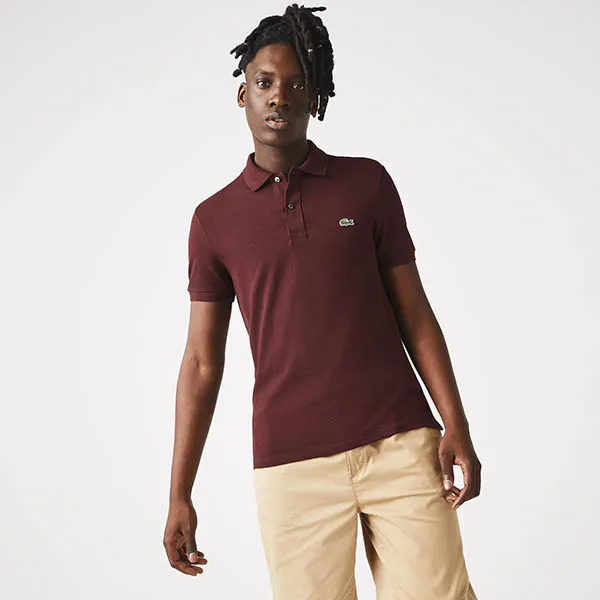 Áo Polo Nam Lacoste Men's Polo Slim Fit PH4012-51-BZD Màu Đỏ Đô Size 3
