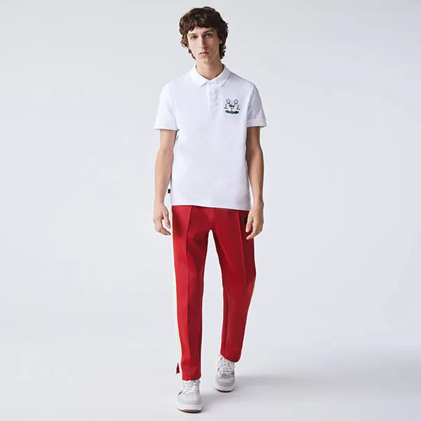 Áo Polo Nam Lacoste Regular Fit Tennis Embroidery Cotton Piqué PH2097 001 Màu Trắng Size 5