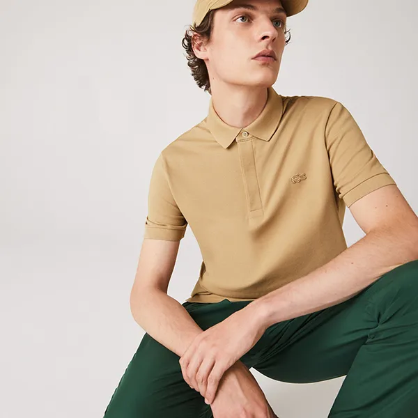 Áo Polo Nam Lacoste Men's Regular Fit Paris Shirt PH5522 02S Màu Vàng Cát Size 2