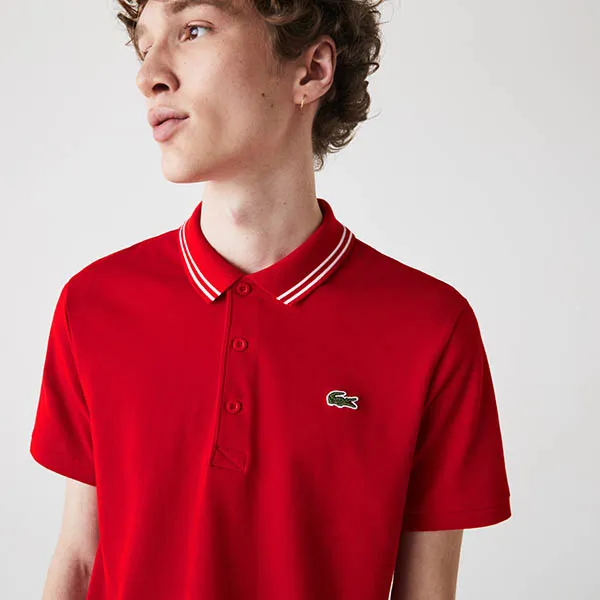 Áo Polo Nam Lacoste Men's SPORT Contrast Accent Lightweight Cotton Shirt YH1482-00-564 Màu Đỏ Size 6