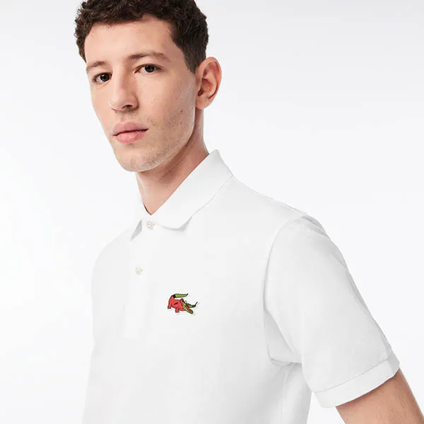 Áo Polo Nam Lacoste x Netflix Organic Cotton PH7057-10-VIM Màu Trắng Size 4