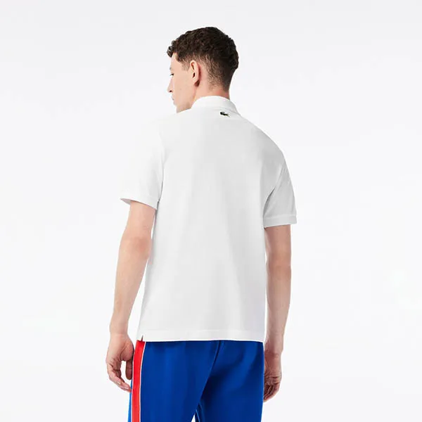 Áo Polo Nam Lacoste x Netflix Organic Cotton PH7057-10-VIM Màu Trắng Size 4