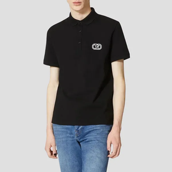 Áo Polo Nam Valentino Black With V Logo Signature Embroidered 3V3MH01K954 0NO Màu Đen Size S - Thời trang - Vua Hàng Hiệu