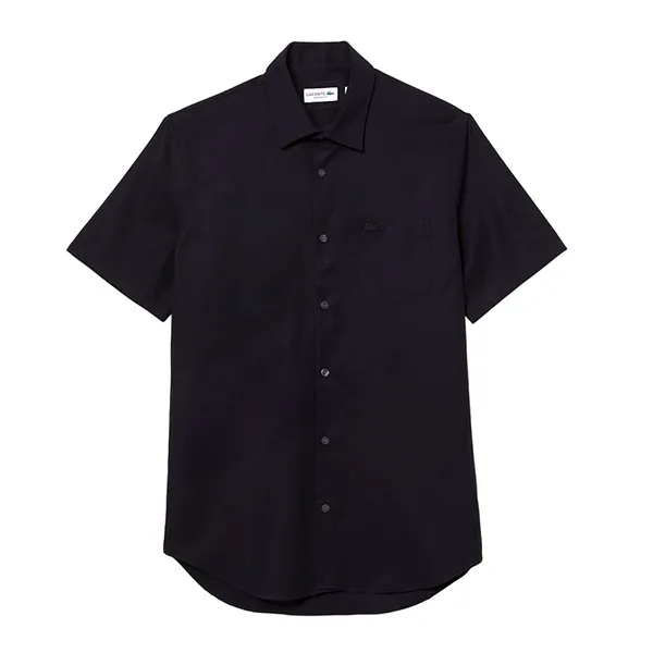 Áo Sơ Mi Cộc Tay Nam Lacoste Men's Regular Fit Solid Cotton Shirt CH8528-00 Màu Xanh Navy Size 42 - Thời trang - Vua Hàng Hiệu
