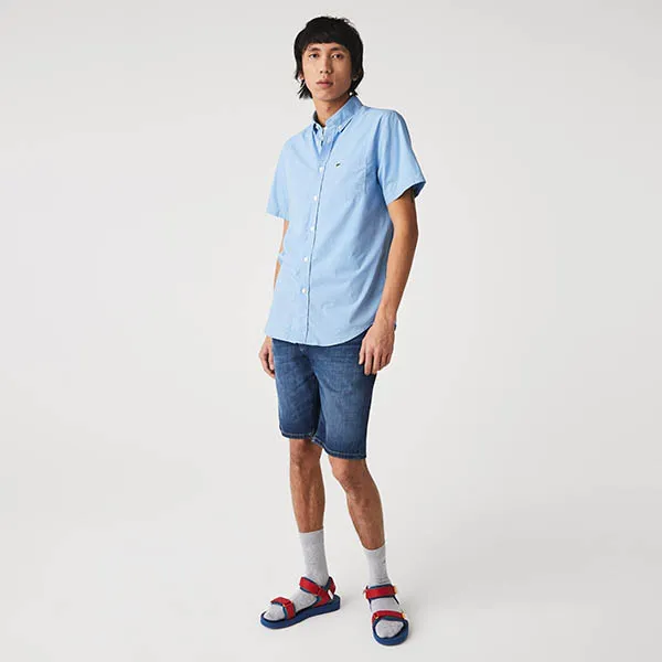 Áo Sơ Mi Cộc Tay Nam Lacoste Men's Regular Fit Gingham Check Shirt CH2879-00-BK1 Màu Xanh Blue Size 41 - Thời trang - Vua Hàng Hiệu