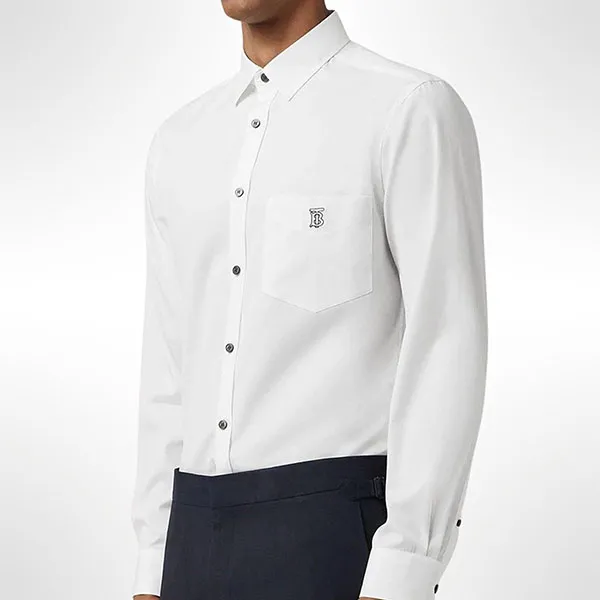Áo Sơ Mi Nam Burberry Men's 8011369 Màu Trắng Size S - Thời trang - Vua Hàng Hiệu