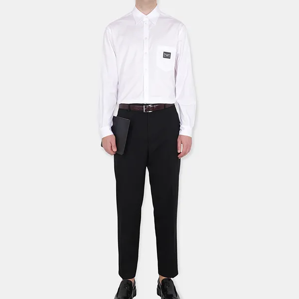 Áo Sơ Mi Nam Dolce & Gabbana D&G Cotton Martini-Fit Shirt G5JG4TFU5U8W0800 Màu Trắng Size 38 - Thời trang - Vua Hàng Hiệu
