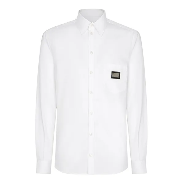 Áo Sơ Mi Nam Dolce & Gabbana D&G Cotton Martini-Fit Shirt G5JG4TFU5U8W0800 Màu Trắng Size 38 - Thời trang - Vua Hàng Hiệu