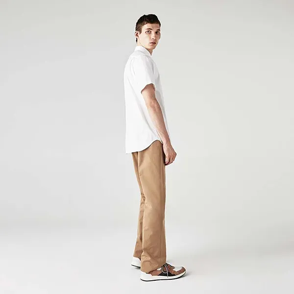Áo Sơ Mi Cộc Tay Nam Lacoste Men's Regular Fit Premium Cotton Shirt CH2944001 Màu Trắng Size 39 - Thời trang - Vua Hàng Hiệu