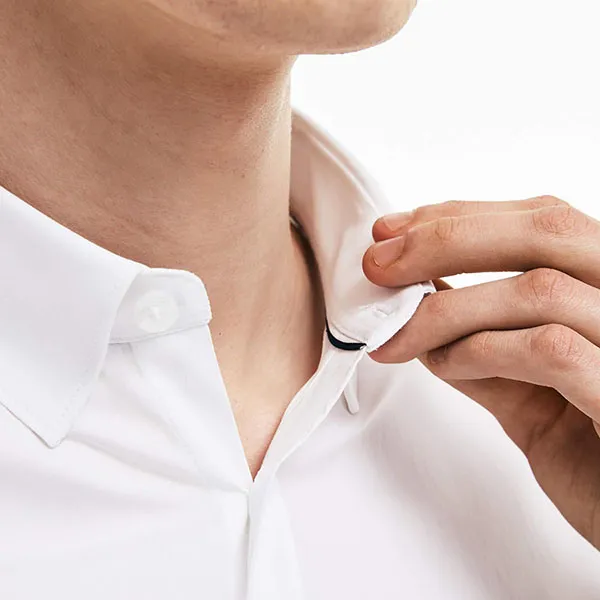Áo Sơ Mi Nam Lacoste Men's Long Sleeve Wovens Shirt CH9628 00 001 Màu Trắng Size 40