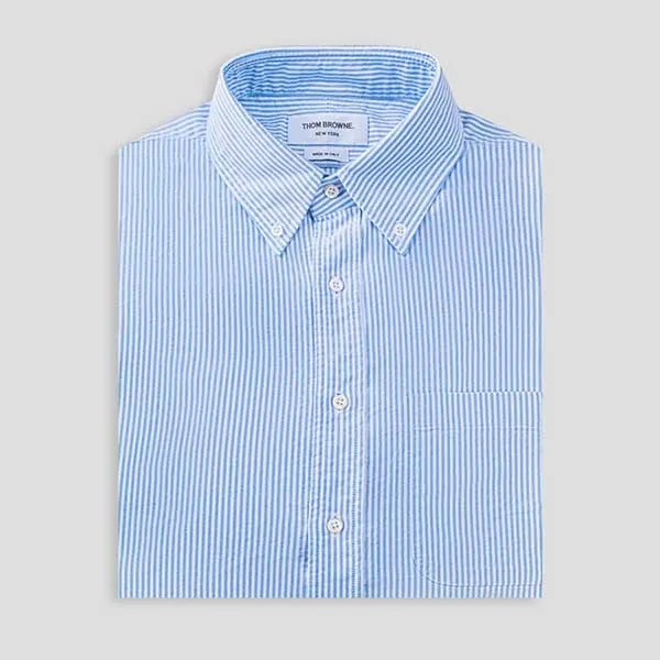 Áo Sơ Mi Nam Thom Browne Light Blue Oxford University Stripe RWB Armband MWL311E-00098-480 Màu Xanh