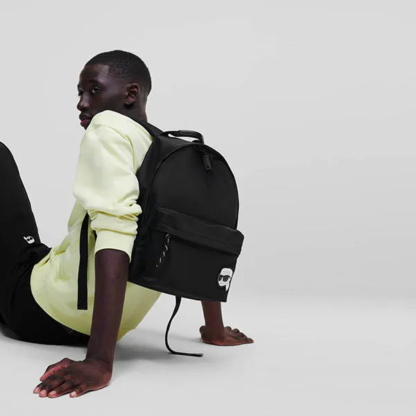 Balo Karl Lagerfeld K/Ikonik Patch Nylon Backpack Black 230M3181 Màu Đen